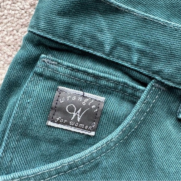 Vintage 90s Wrangler Teal Green High Rise Jeans Women’s 8 10 USA Made - Picture 4 of 13